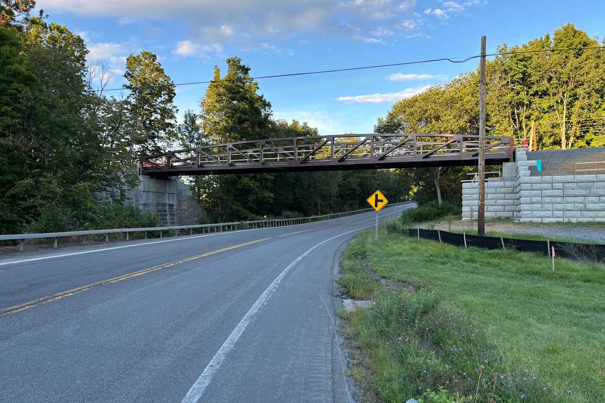 Harlem Valley Rail Trail bridge placed over Route 22
