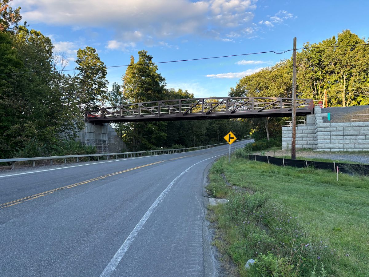Harlem Valley Rail Trail bridge placed over Route 22