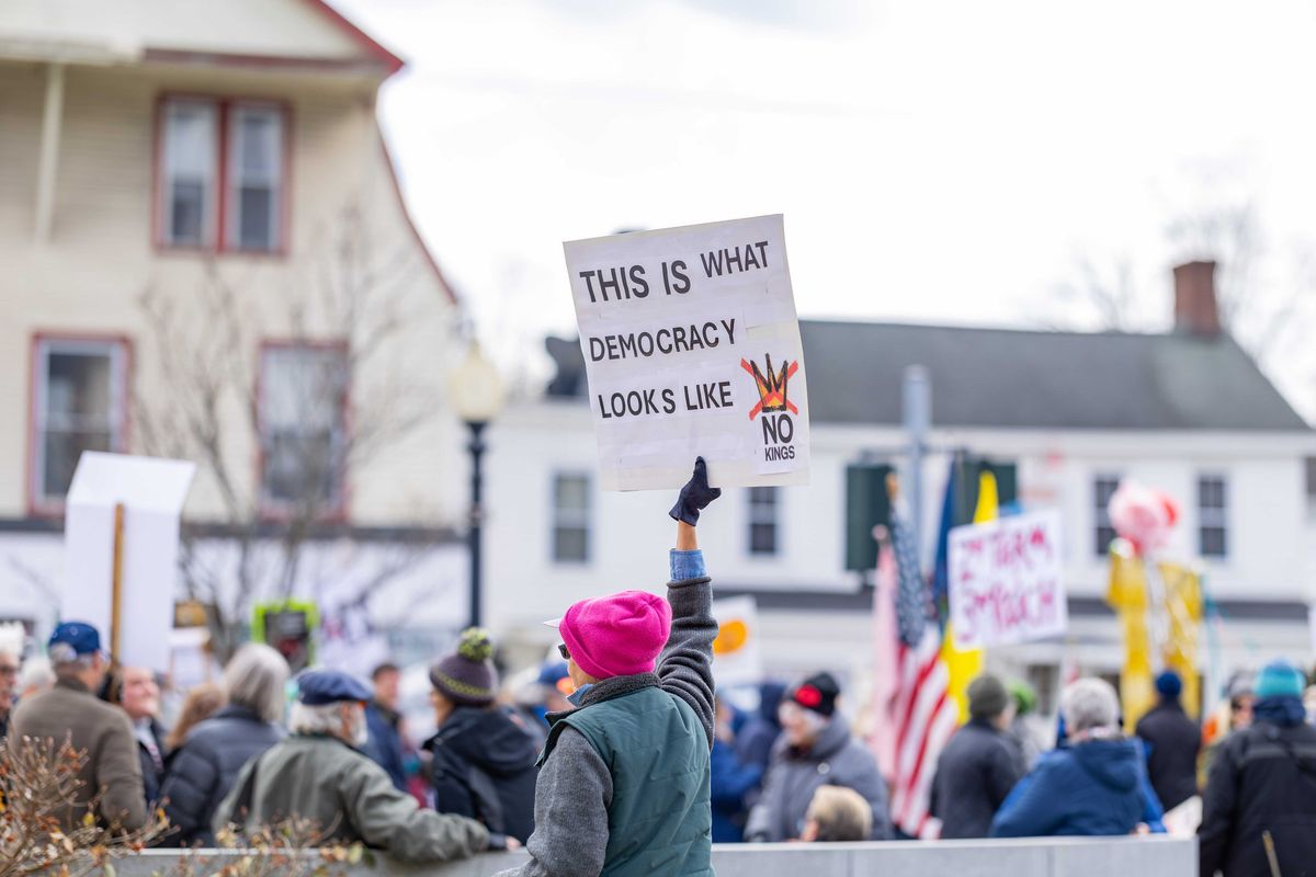 From one protester to 200: ‘No Kings’ rally draws large crowd in Amenia