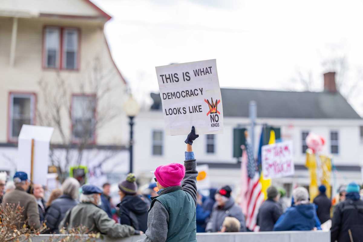From one protester to 200: ‘No Kings’ rally draws large crowd in Amenia