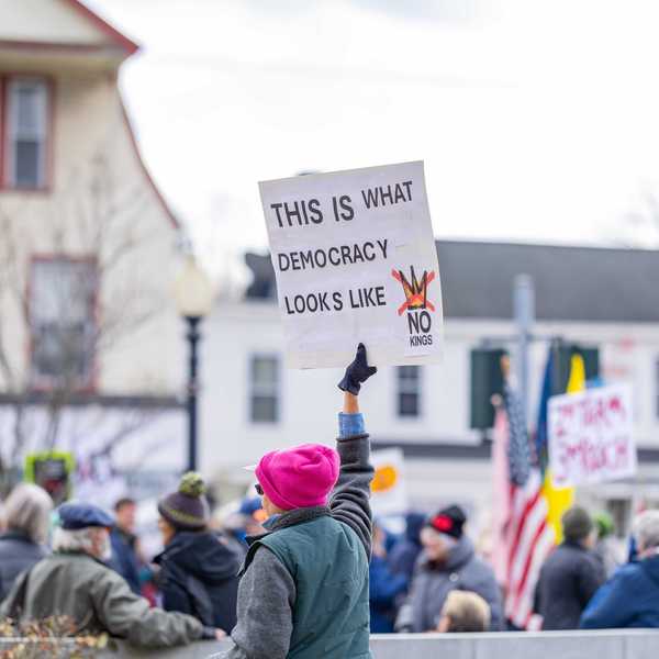 From one protester to 200: ‘No Kings’ rally draws large crowd in Amenia