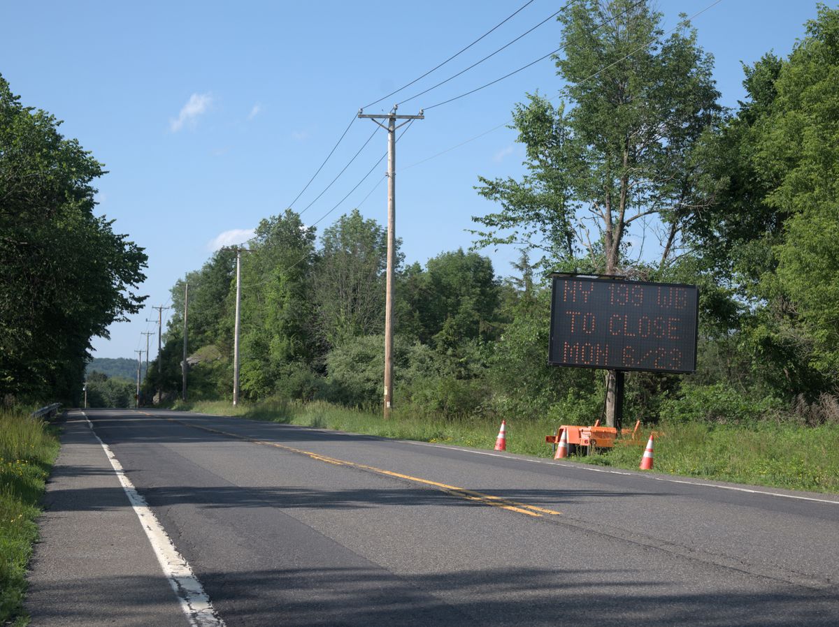 Route 199 closed between Chase Road and Shultz Road in Pine Plains