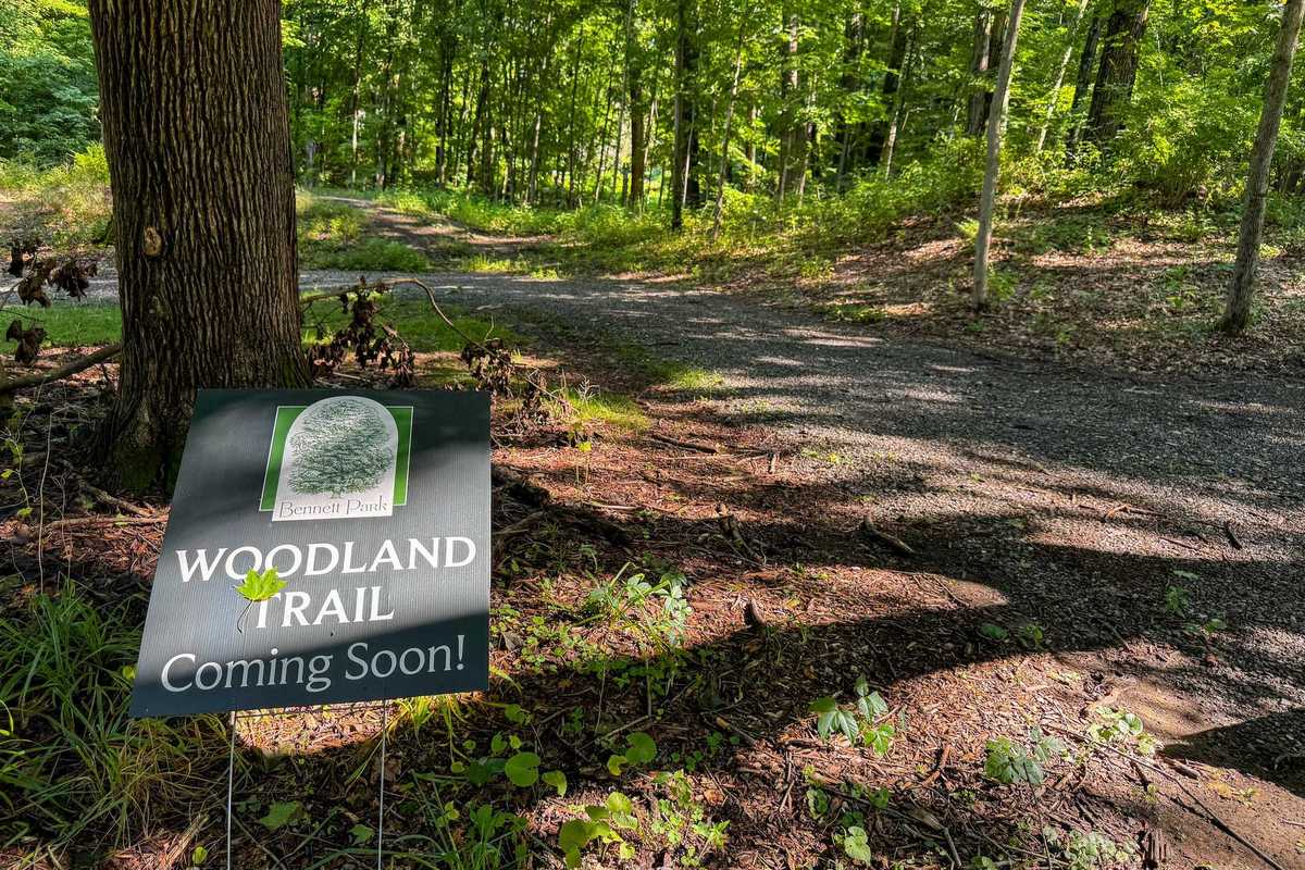 Bennett Park restrooms, Woodland Trail near completion in Millbrook