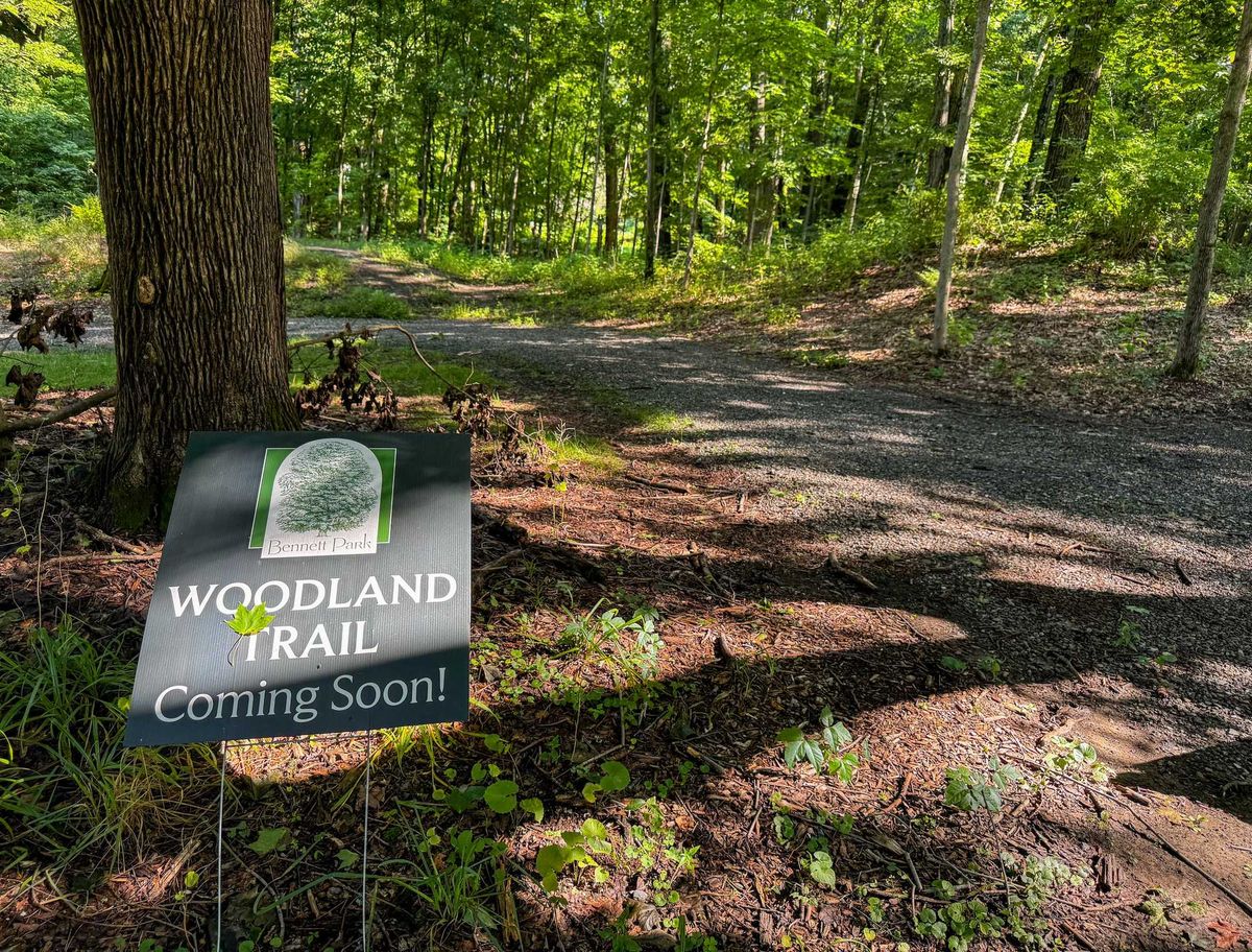 Bennett Park restrooms, Woodland Trail near completion in Millbrook