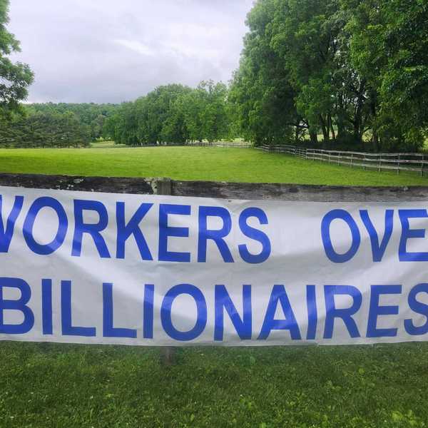 ‘Workers over billionaires’ banner draws scrutiny from Amenia Town Board