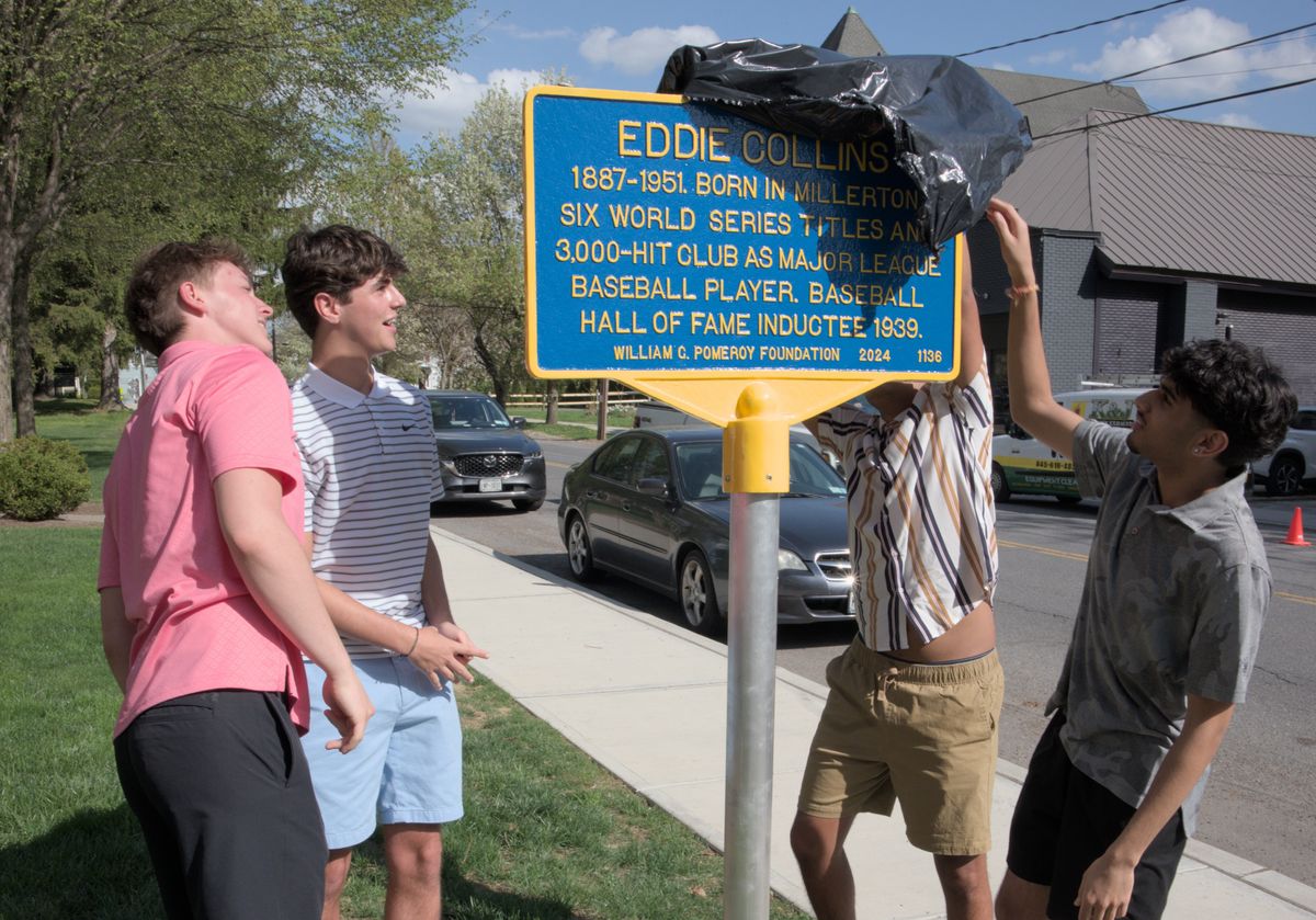 New Millerton marker commemorates birthplace of local legend Eddie Collins