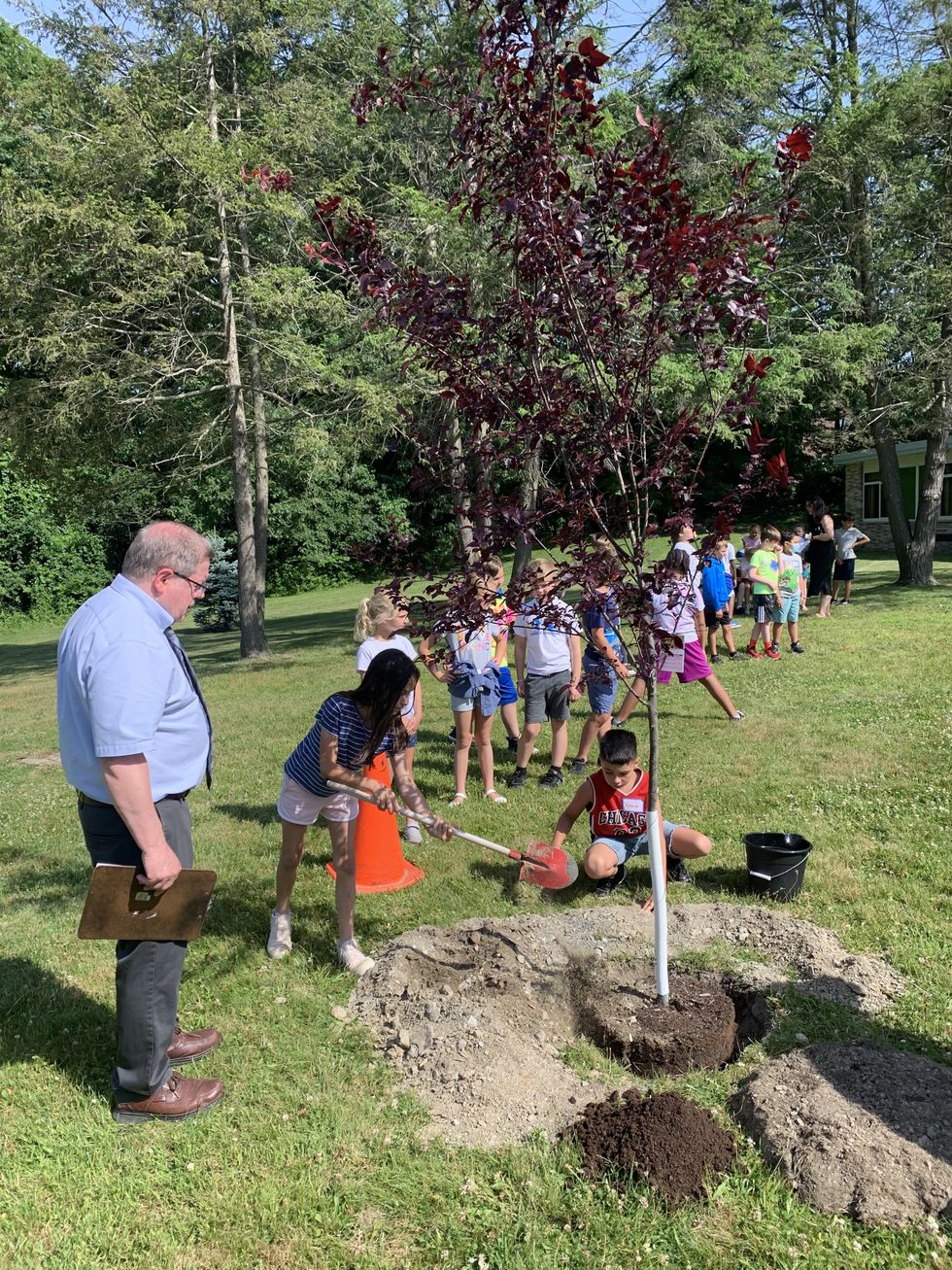 Traditional tree planting at Alden Place
