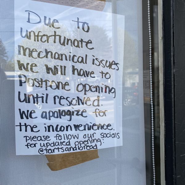 Tarts and Bread opening is now delayed