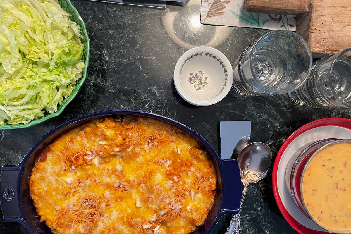 Bobby’s chicken enchiladas