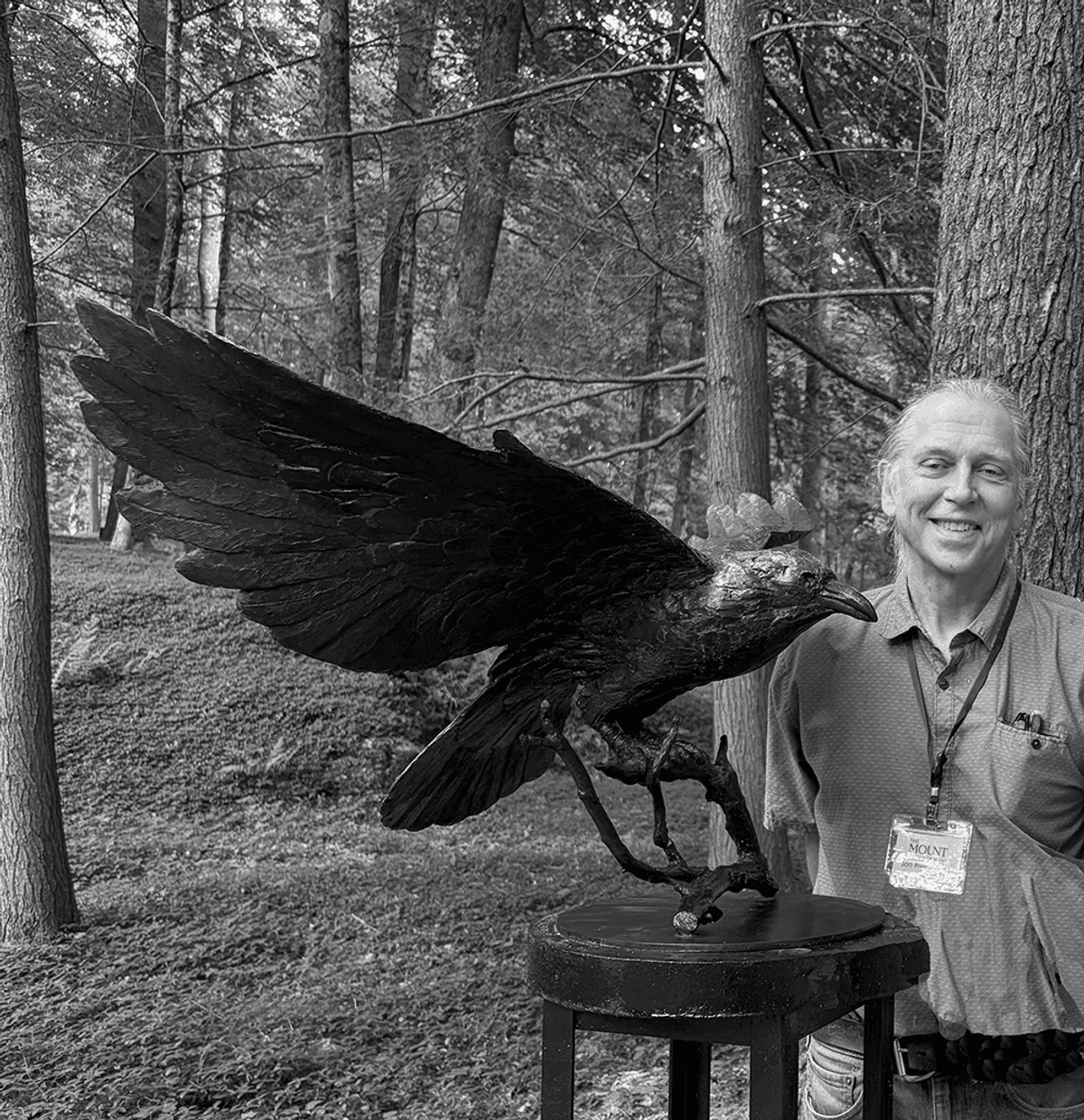 Norfolk sculptor’s raven lands at The Mount