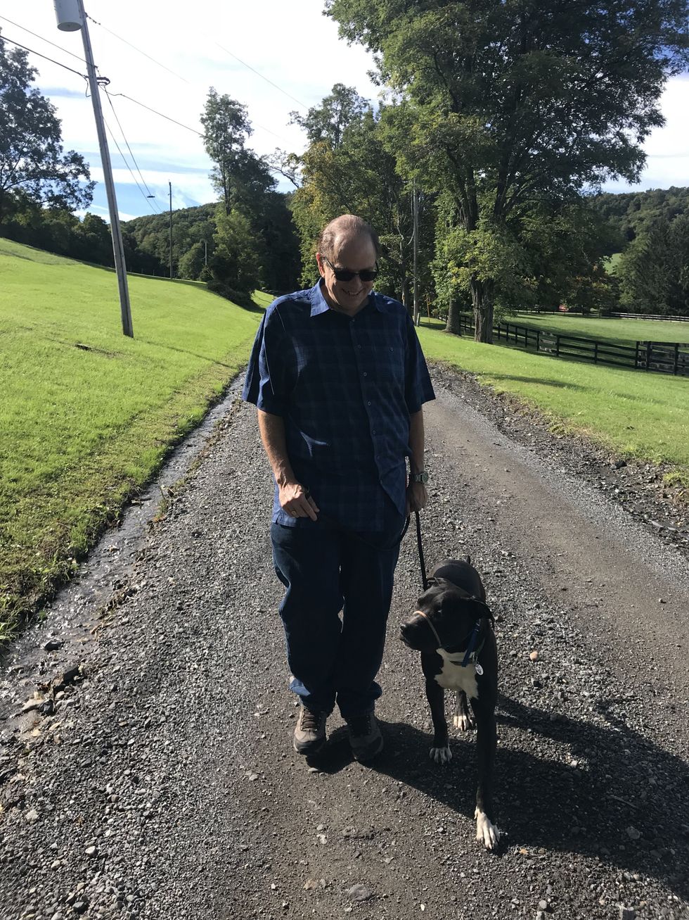 A dog named Brooklyn helps a hearing-impaired man live life