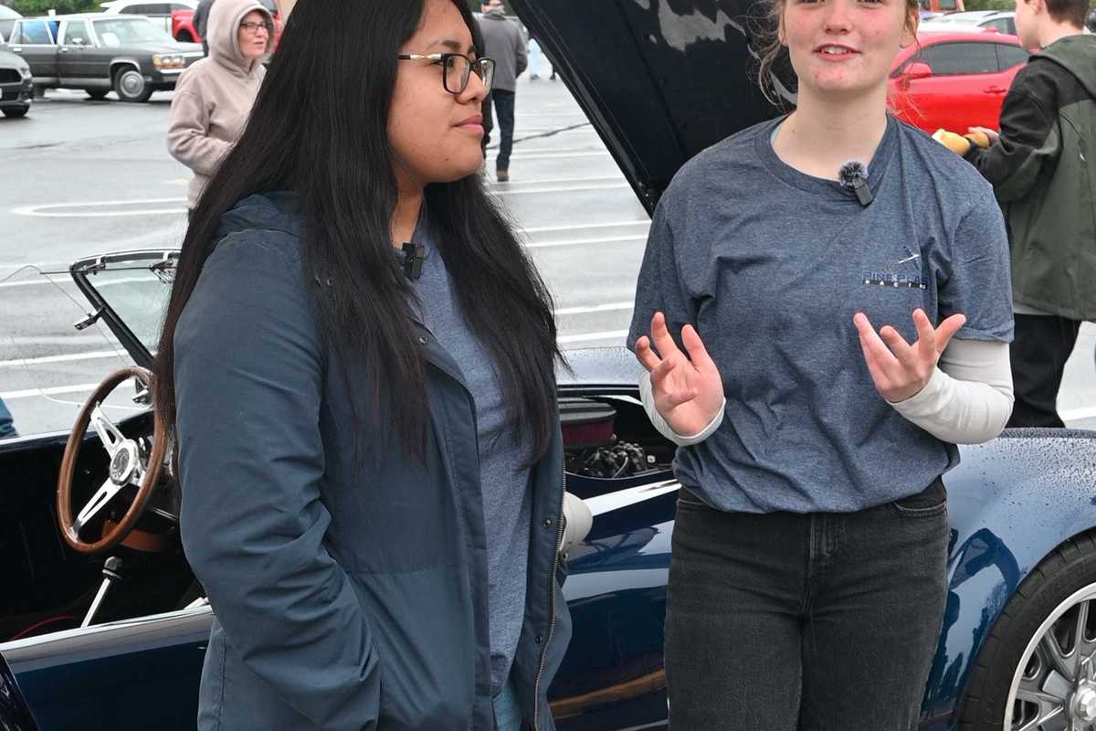 Stissing High School students show off their homemade racecar