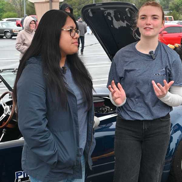 Stissing High School students show off their homemade racecar
