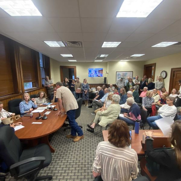 Packed house hears Hitchcock estate golf course pre-application