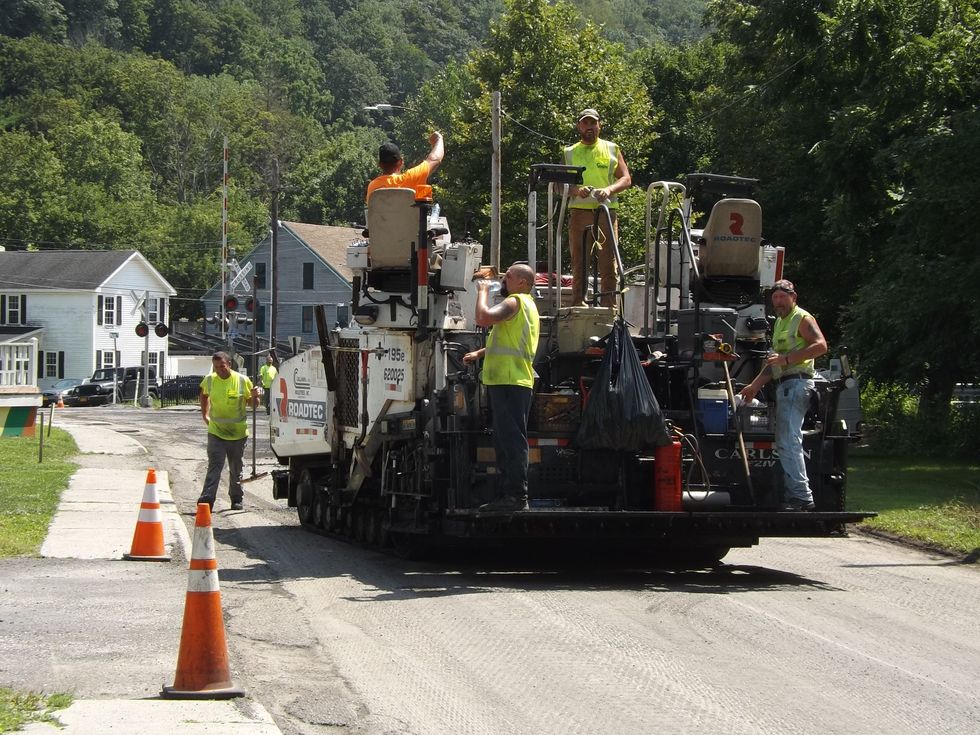 Rolling pavement in the intense heat The Millerton News