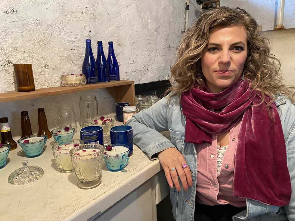 Amenia artist repurposes discarded glassware for sustainable candles