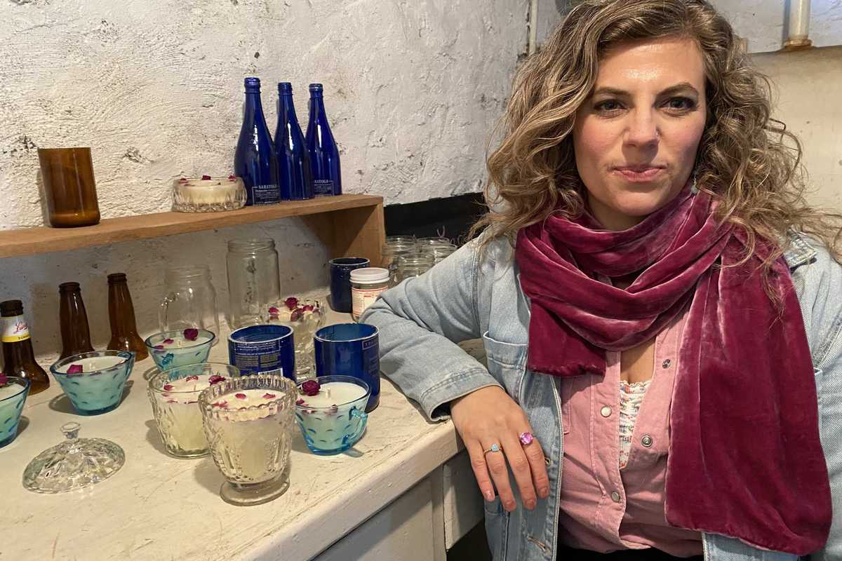 Amenia artist repurposes discarded glassware for sustainable candles