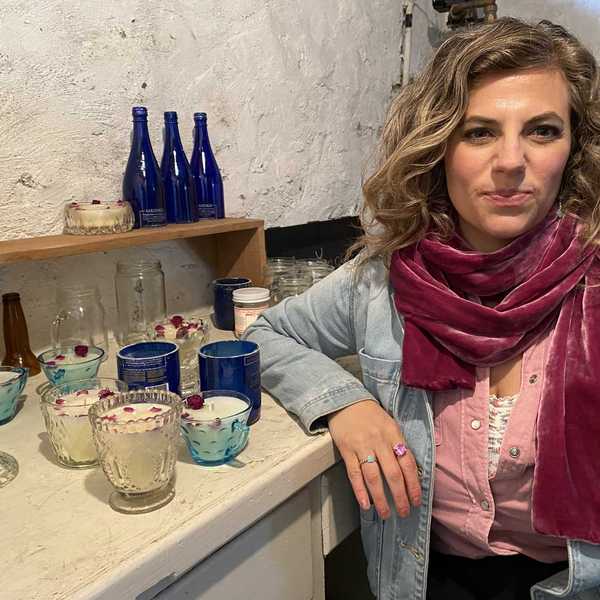 Amenia artist repurposes discarded glassware for sustainable candles