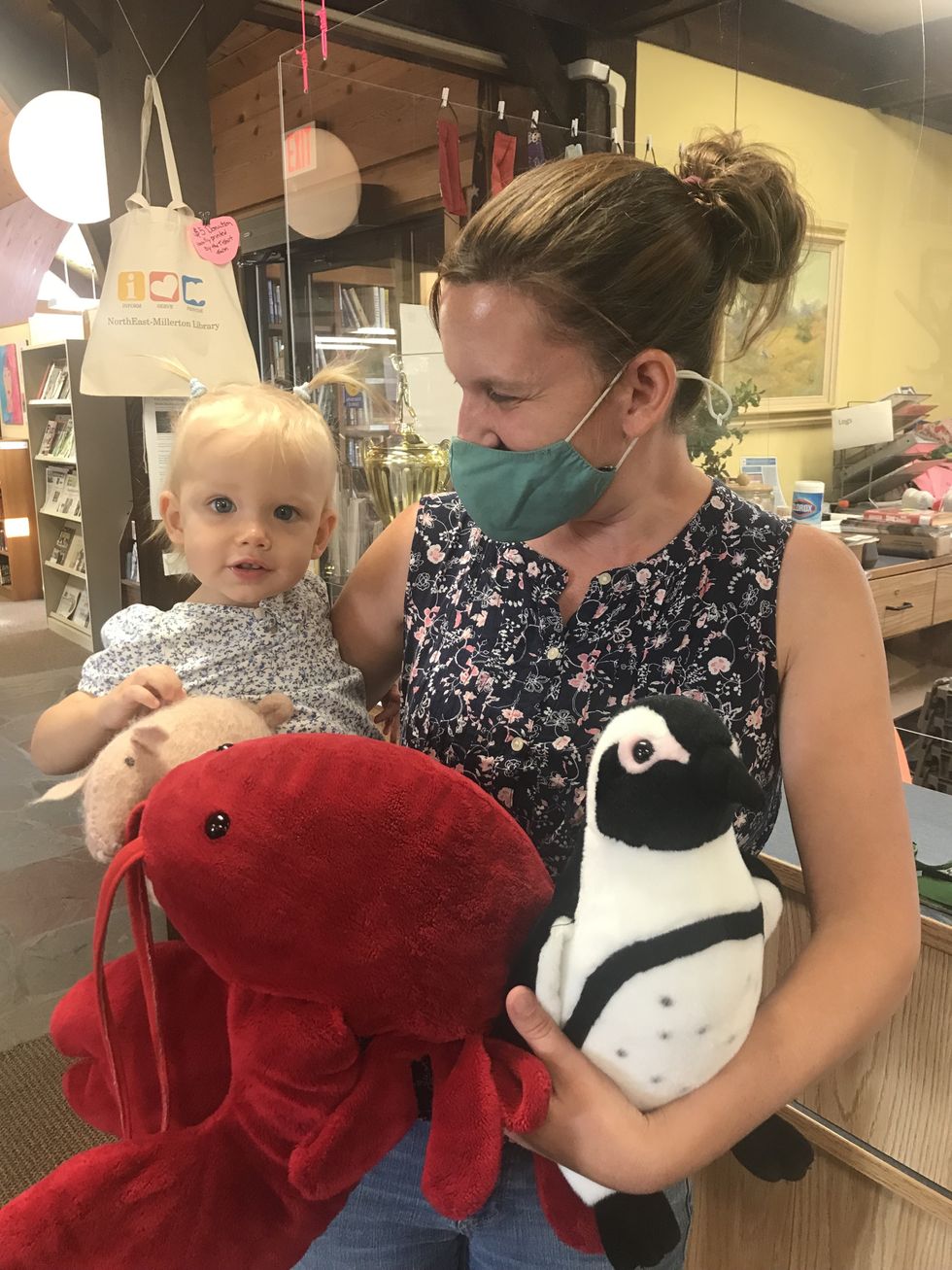 Stuffed party animals lull the library to sleep