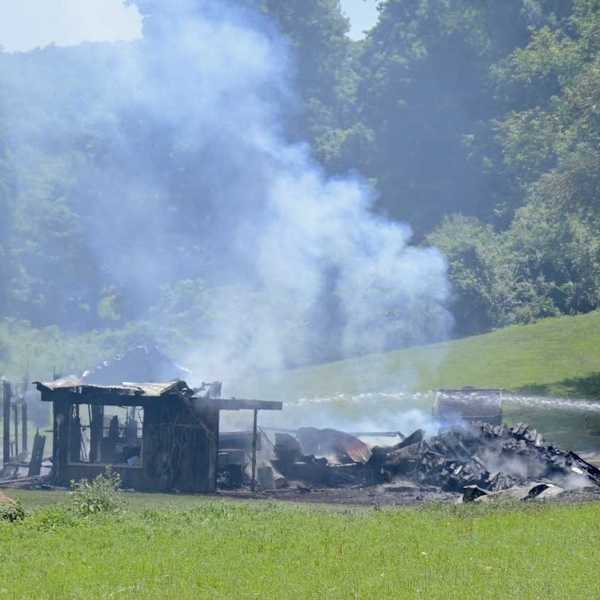 Fire destroys Stanford farm equipment shed, propane tanks explode