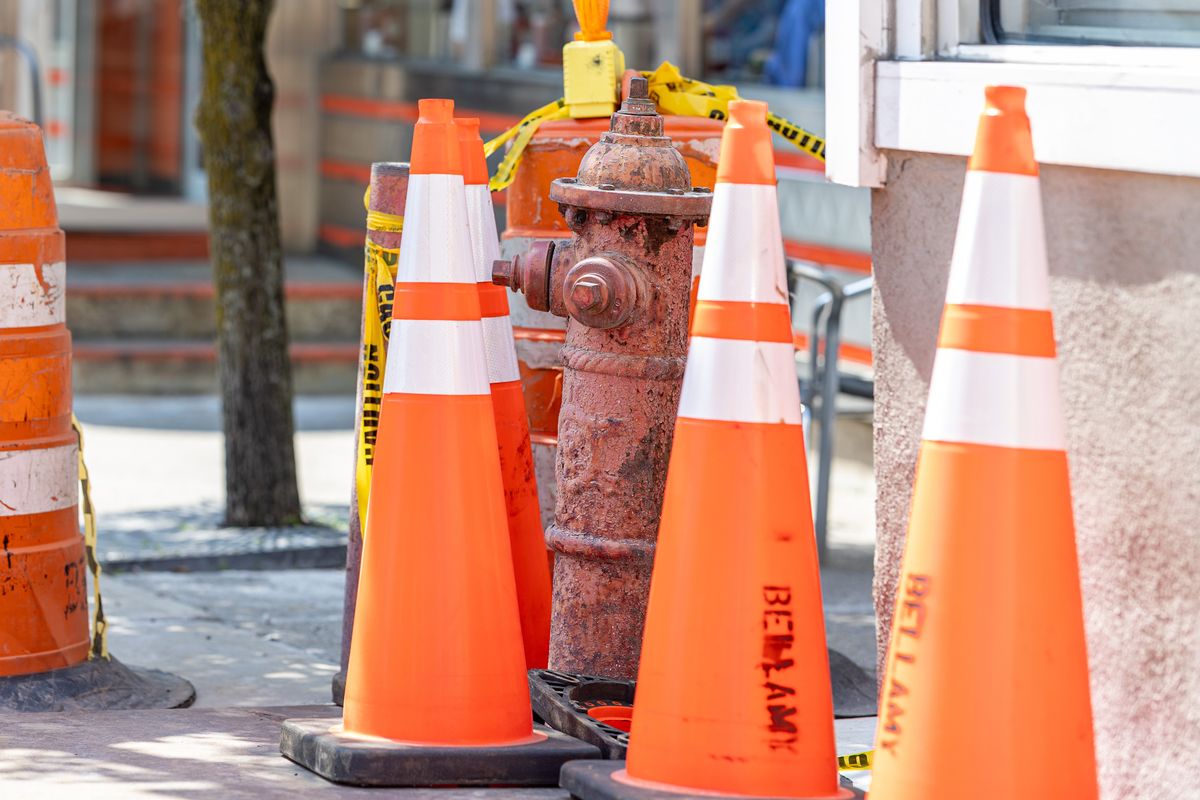 Construction on Main Street disrupts traffic, shuts down water
