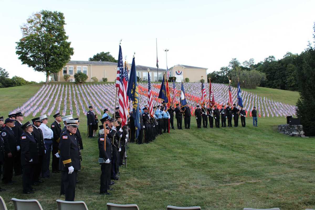 Nearly 3,000 flags mark the 25th anniversary of Sept. 11