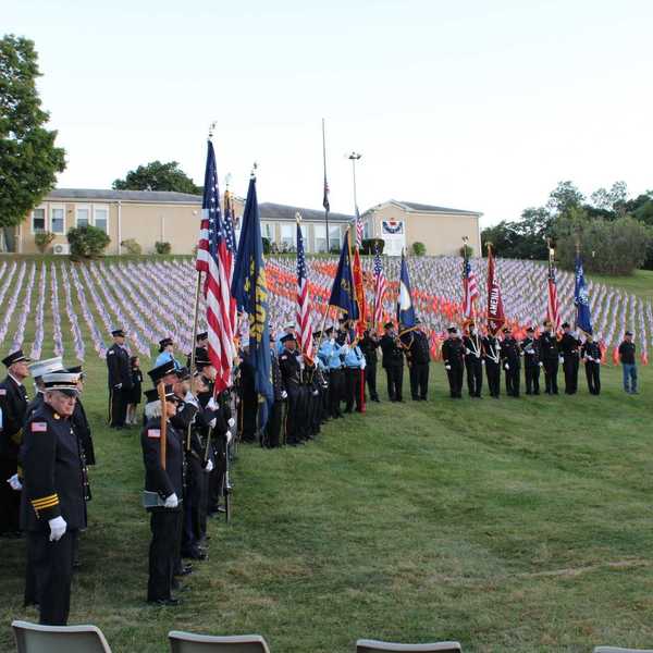 Nearly 3,000 flags mark the 25th anniversary of Sept. 11