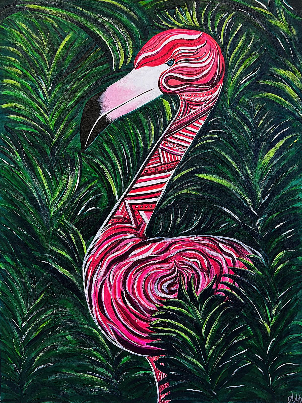 Pink Flamingo and Cocktails