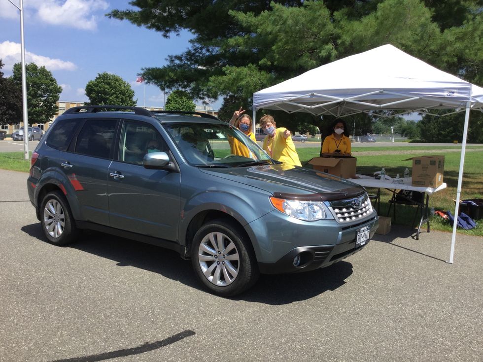 Seniors enjoy their picnics on the go