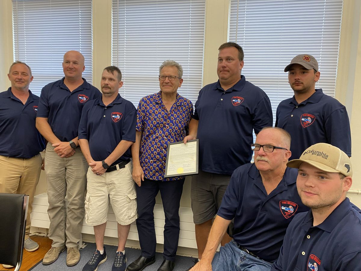 Amenia Fire Co.,
Ropes Rescue Team honored by town