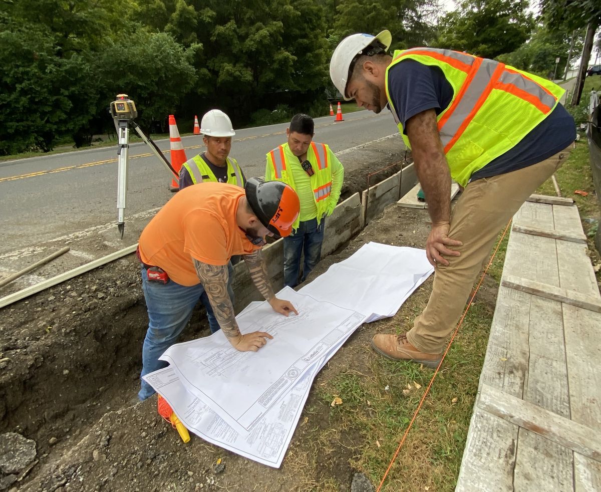 Road crews start new sidewalk to Amenia's Beekman Park