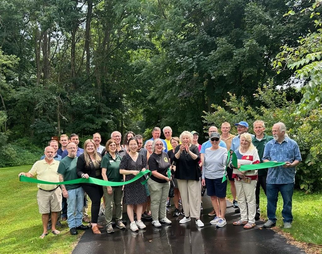 Rail Trail ribbon cutting