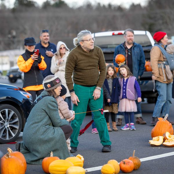 Pumpkins fly at Eddie Collins Park