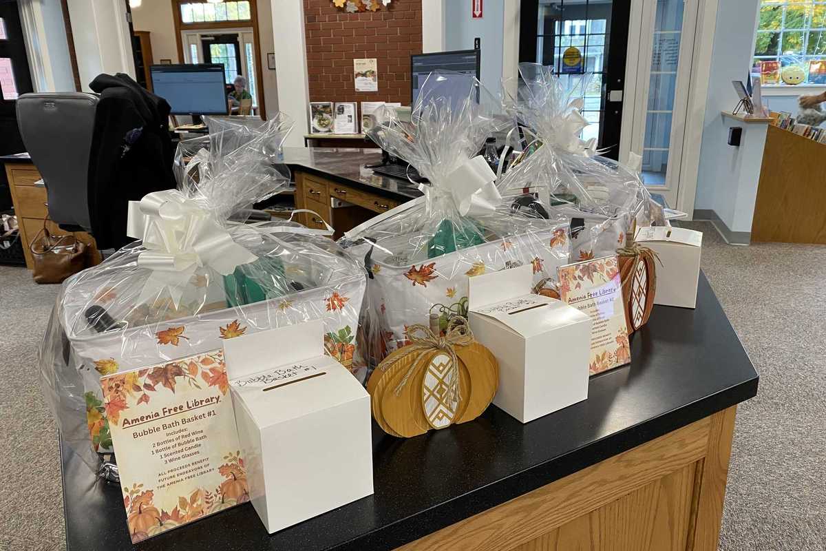 Gift basket raffle underway at Amenia library