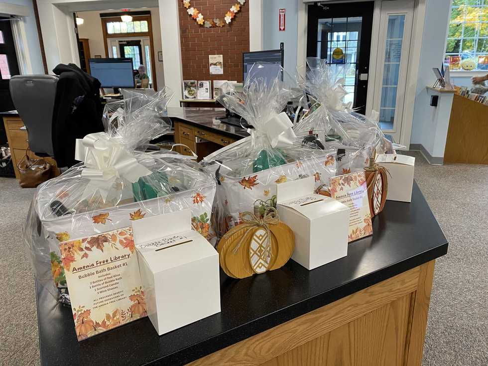 Gift basket raffle underway at Amenia library