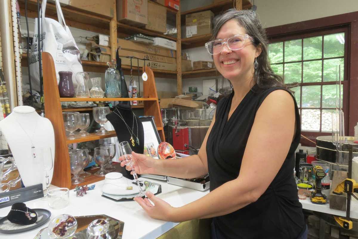 Glass artists at Cornwall Open Studios