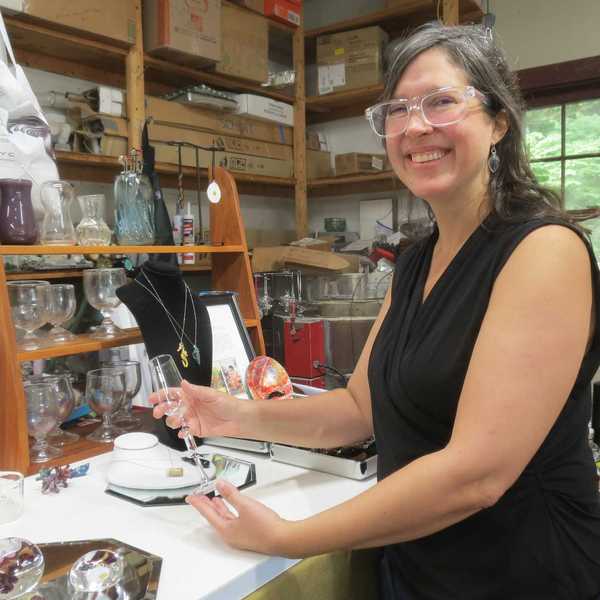 Glass artists at Cornwall Open Studios