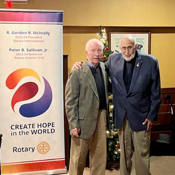 Brinckerhoff made honorary member by Millbrook Rotary Club