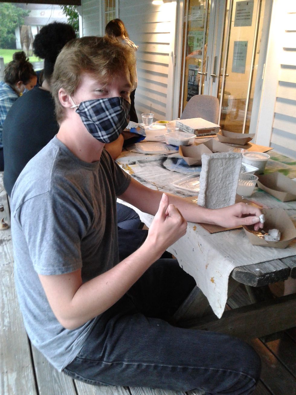 Teens turned artists with a little molding