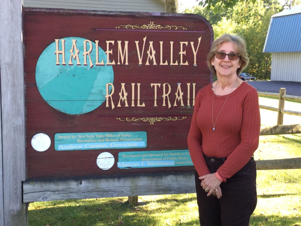 Harlem Valley Rail Trail tended to  and loved by Executive Director Lisa DeLeeuw