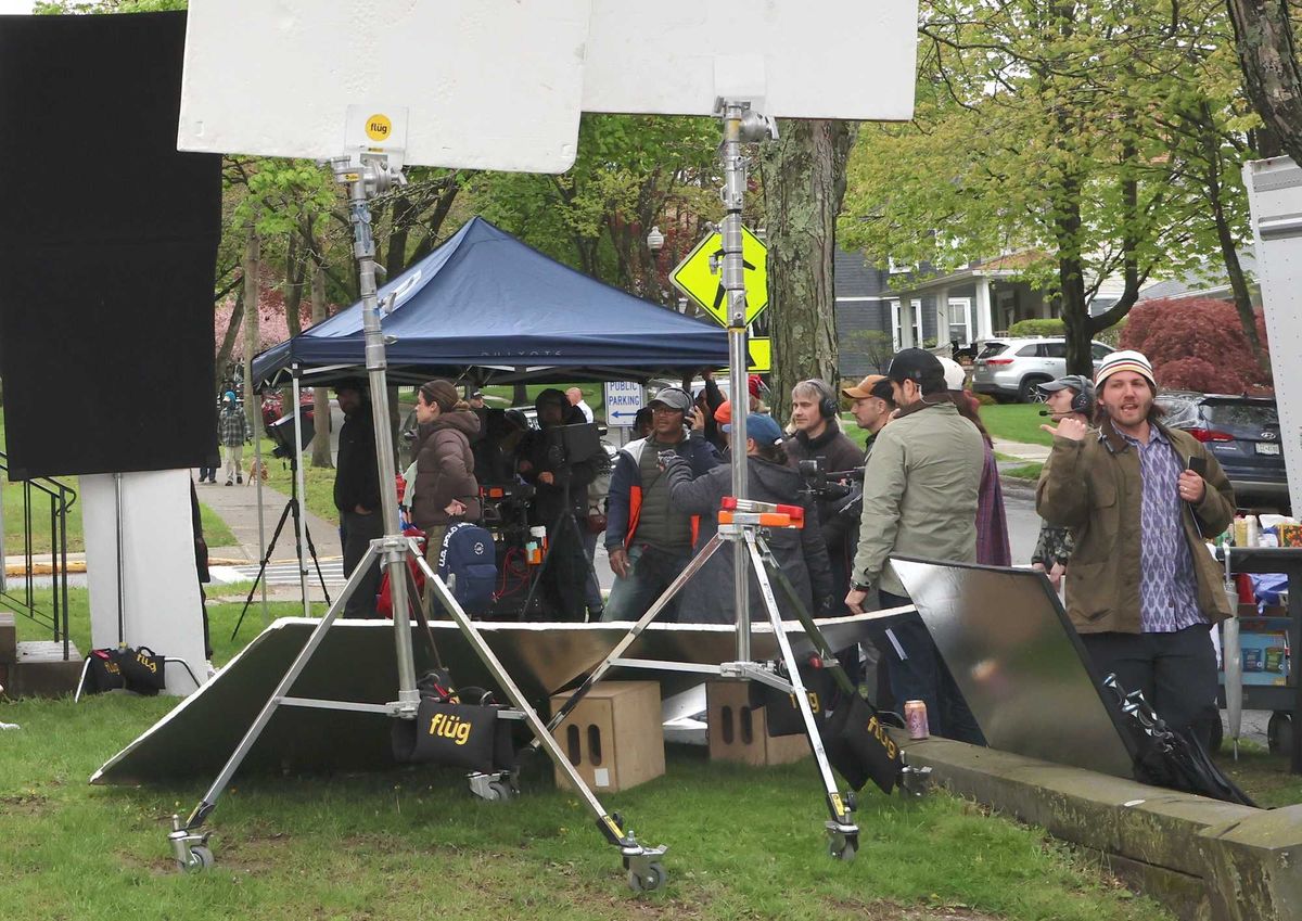 Clothing brand photoshoot occupies downtown Millbrook