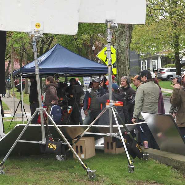 Clothing brand photoshoot occupies downtown Millbrook
