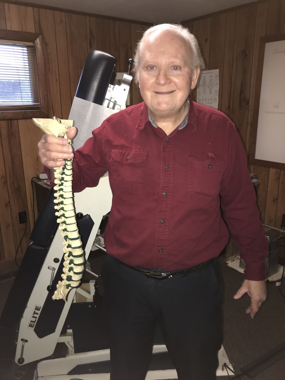 Millerton chiropractor Ron Hayes keeps active patients on the straight and narrow