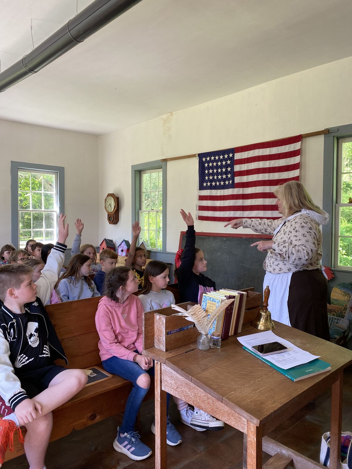 Webutuck Elementary School students visit one-room Indian Rock Schoolhouse