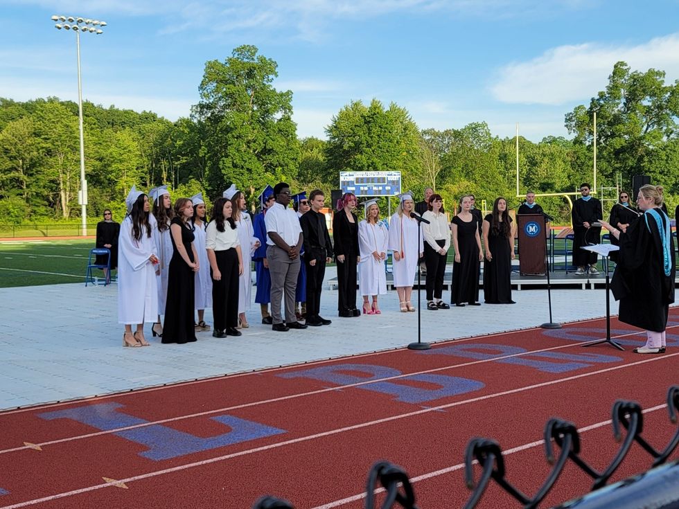 Millbrook Blazers celebrate their graduation after a challenging 2021