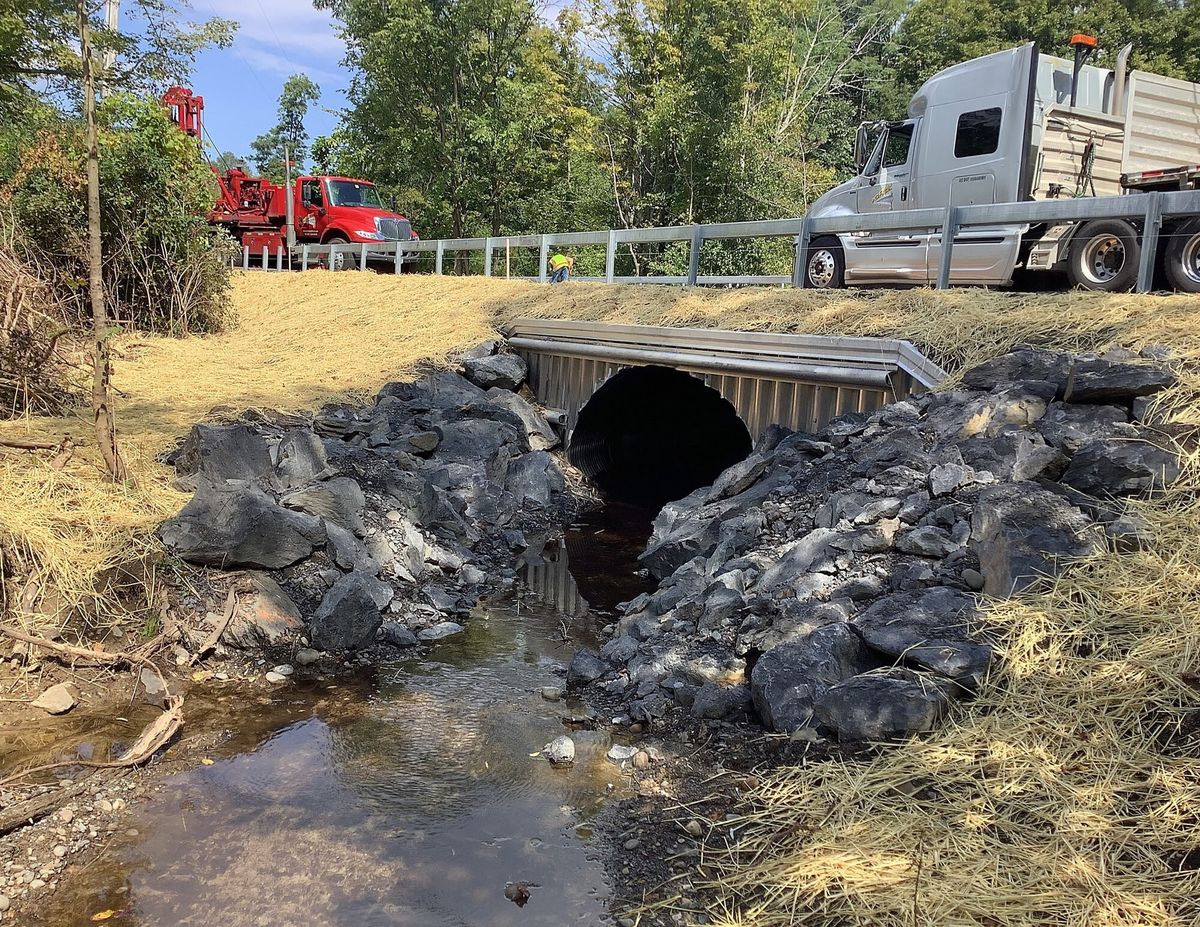 Milan Hill Road work finishes with a culvert replacement