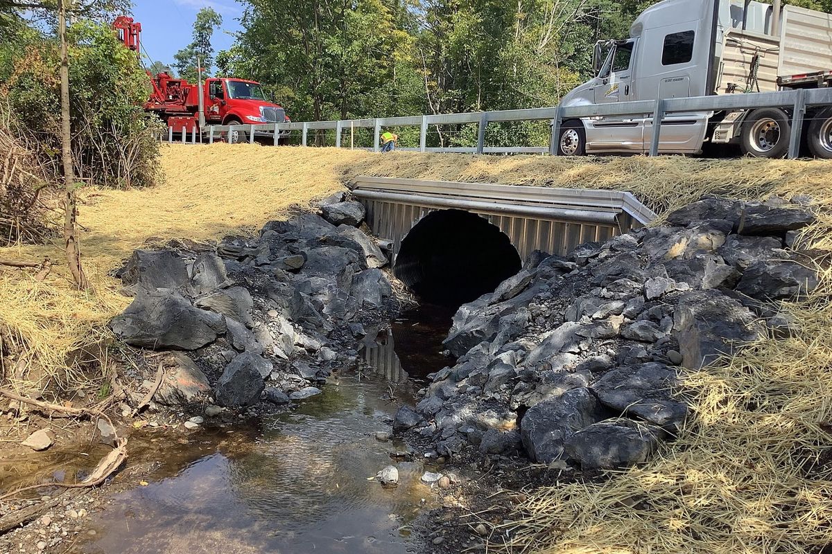 Milan Hill Road work finishes with a culvert replacement