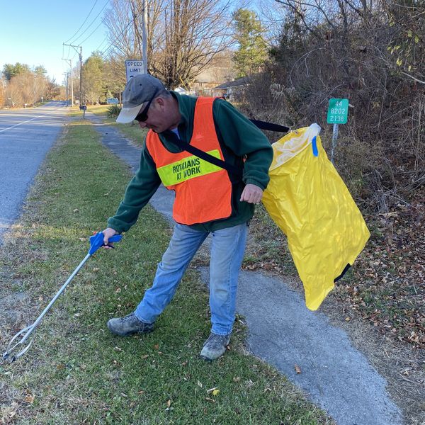 Millbrook Rotarians tidy up the Village and have fun, too