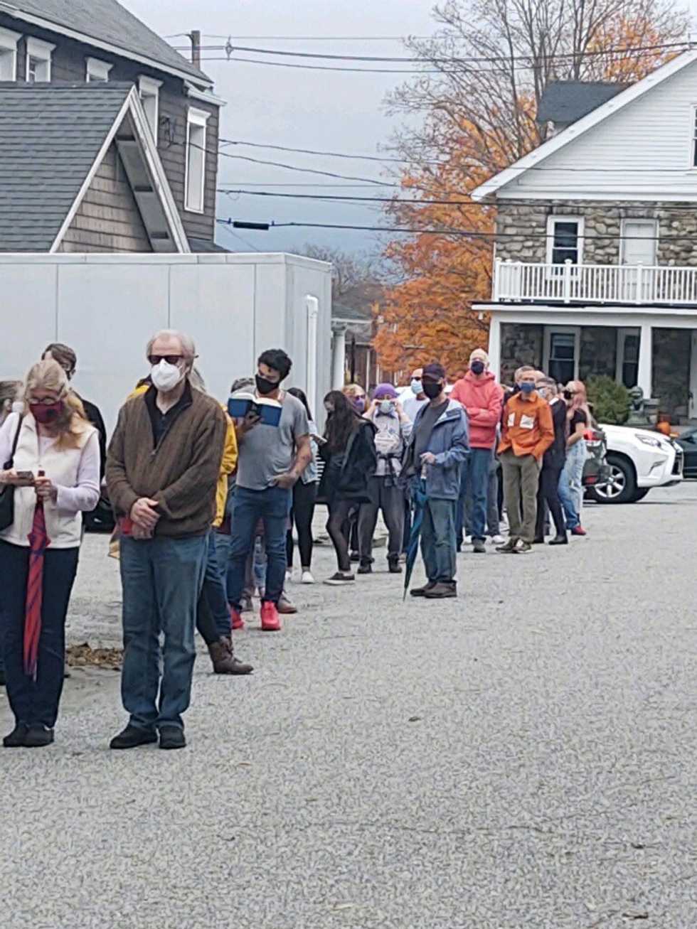 Early voting takes hours