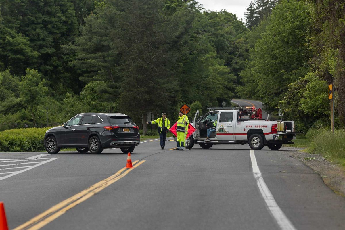 Downed power line reroutes Route 44 traffic in Millbrook